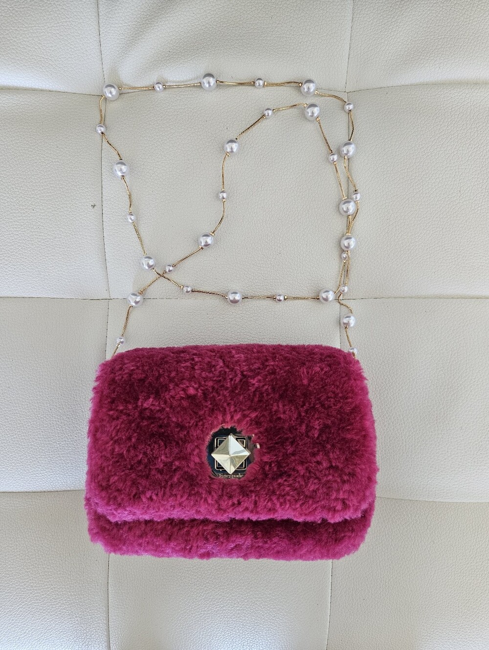 Authentic Kate Spade Mini Pouch/clutch Bag with Pearl Chain